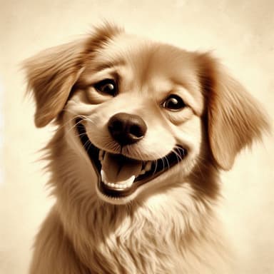 Dog laughing